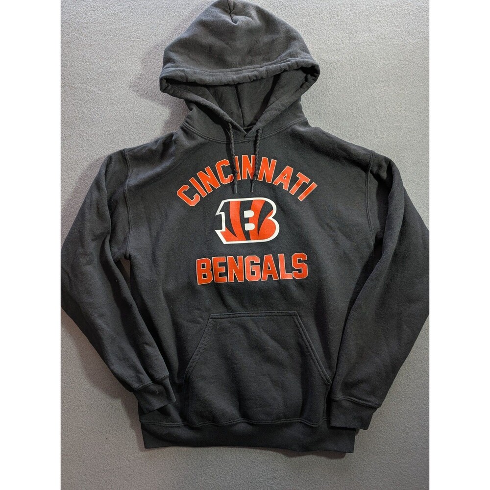 Cincinnati Bengals NFL Men’s Medium Black Pullover Hoodie Logo Sweatshirt